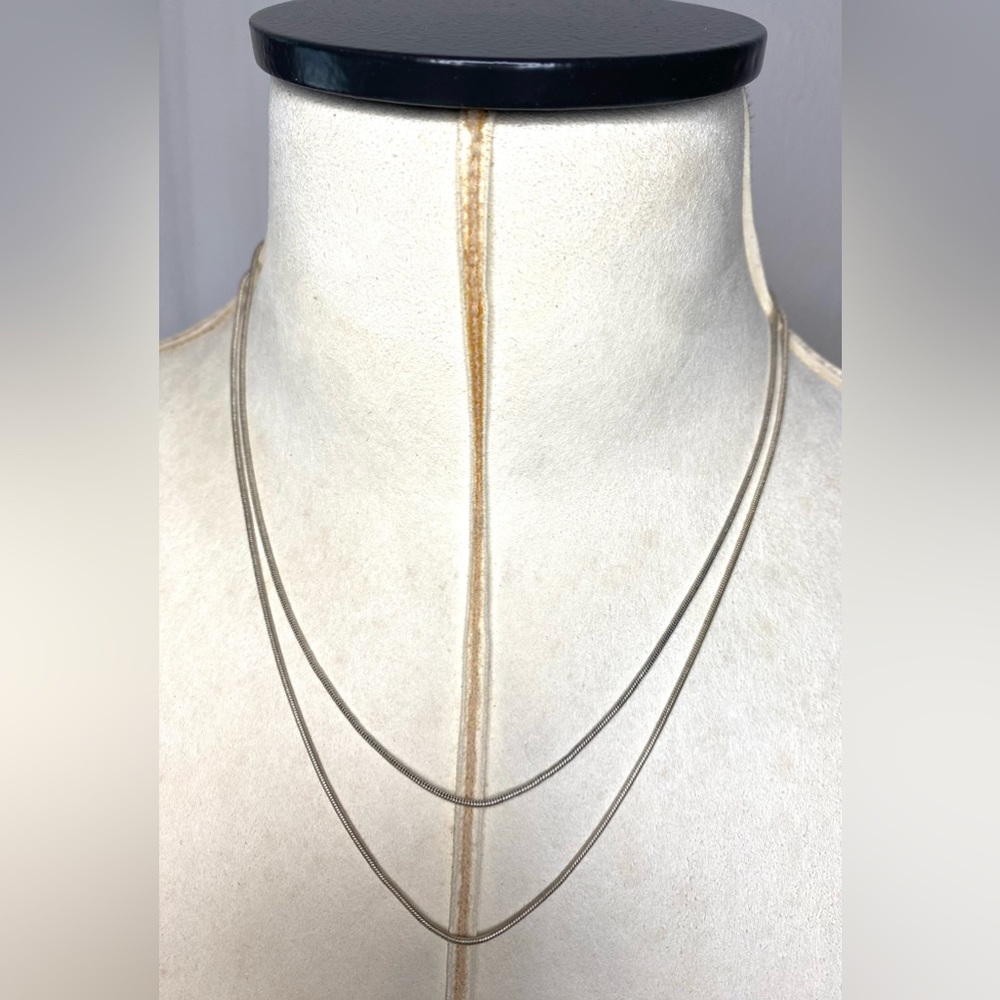 Silver double snake chains